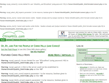 Tablet Screenshot of chinohills.com